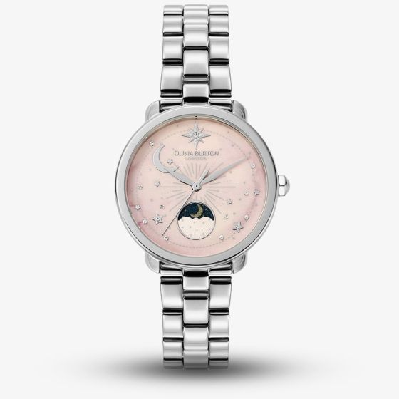 Olivia Burton Moonphase Pink Celestial Dial Watch 24000297