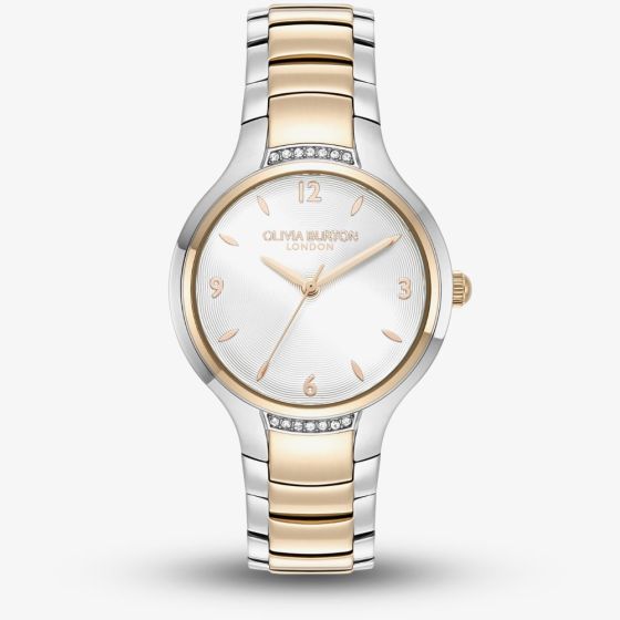 Olivia Burton Classic Lea Two Tone Crystal White Dial Watch 24000211