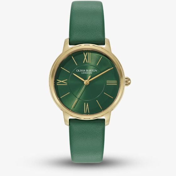 Olivia Burton Ladies Westbourne Green Leather Strap Watch 24000352