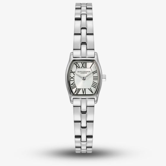 Olivia Burton Ladies Cambridge Silver Dial Stainless Steel Bracelet Watch 24000389