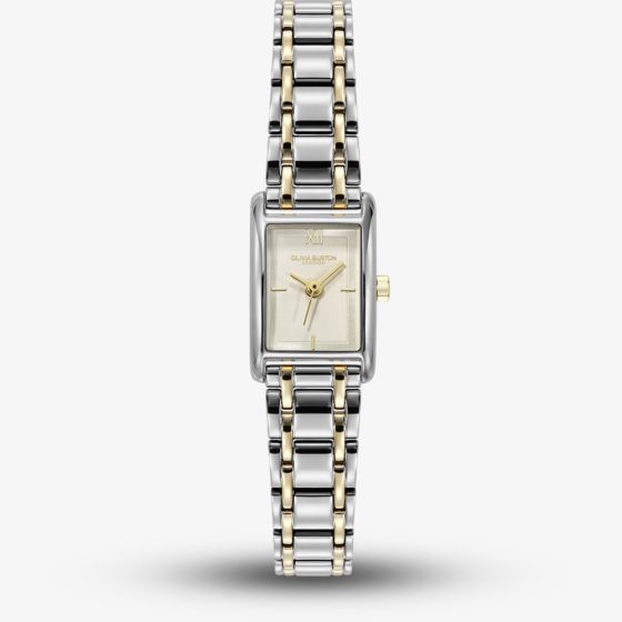 Olivia Burton Ladies Mini Grove Ivory Dial Two-Tone Stainless Steel Bracelet Watch 24000435