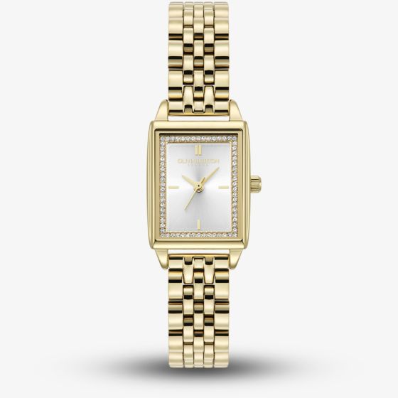 Olivia Burton Ladies Classic White Dial Gold Plated Stainless Steel Bracelet Watch 24000013