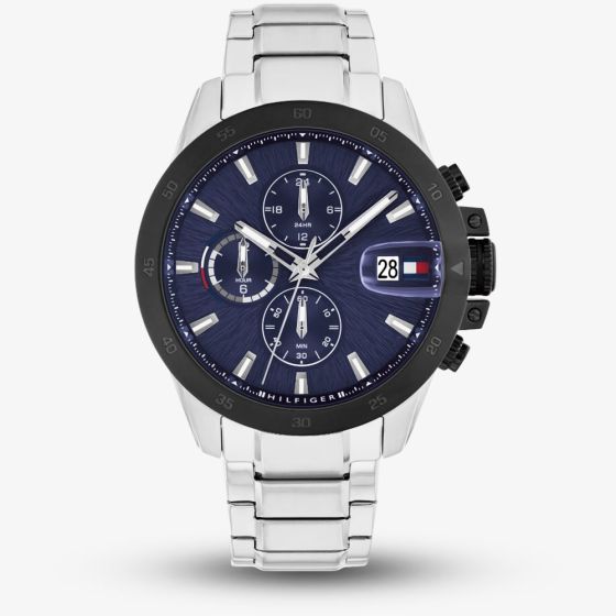 Tommy Hilfiger Mens Jameson Blue Dial Chronograph Watch 1792198