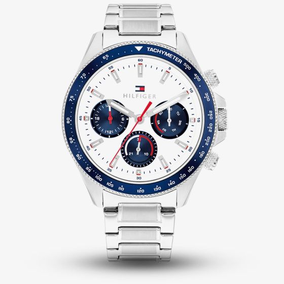 Tommy Hilfiger Mens Clark White Dial Bracelet Watch 1792238