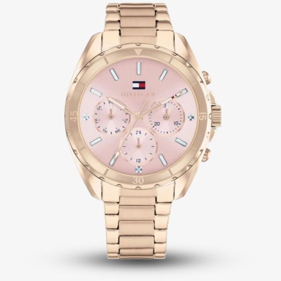 Tommy Hilfiger Ladies Mellie Rose Gold Chronograph Watch 1782784
