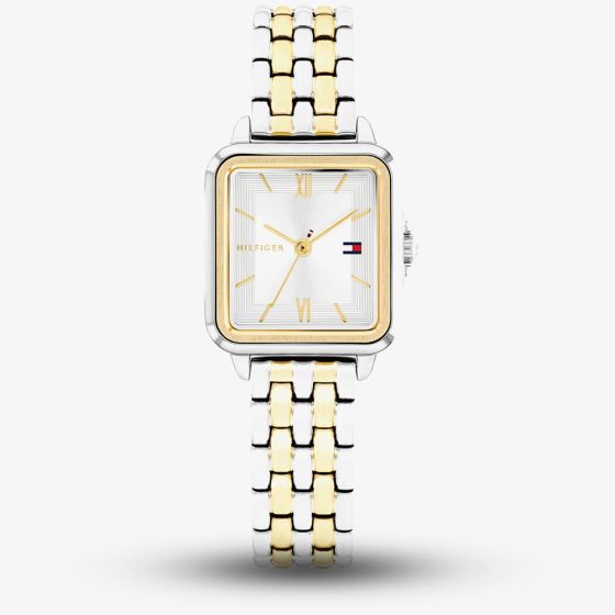 Tommy Hilfiger Ladies Mia Two Tone Square Dial Watch 1782861