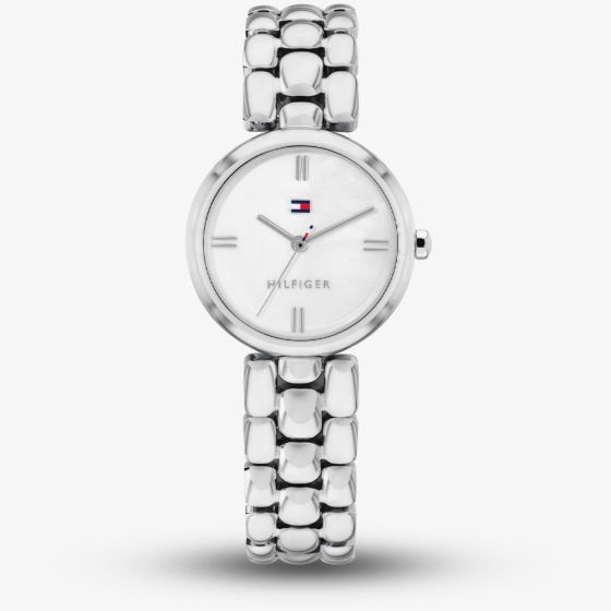 Tommy Hilfiger Ladies Annie White Mother of Pearl Dial Bracelet Watch Dl 1782929