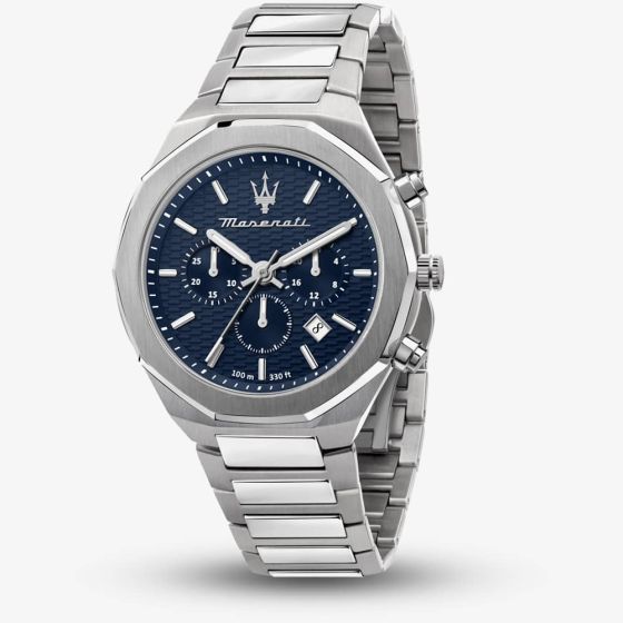 Maserati Mens Stile Blue Dial Chronograph Watch R8873642006
