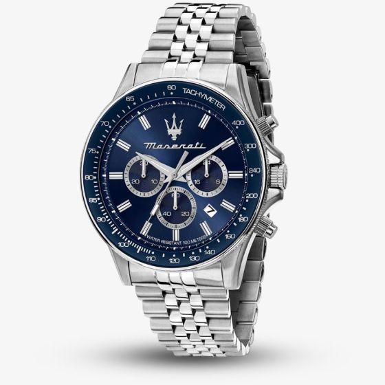 Maserati Mens Sfida Blue Chronograph Watch MSR8873640025