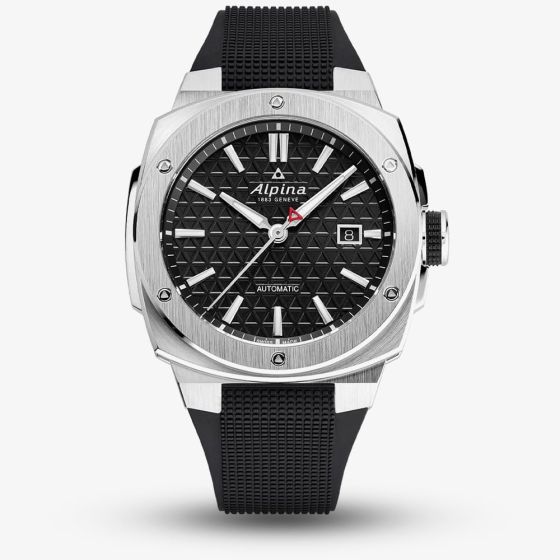 Alpina Mens Alpiner Extreme Automatic Black Rubber Strap Watch AL-525B4AE6