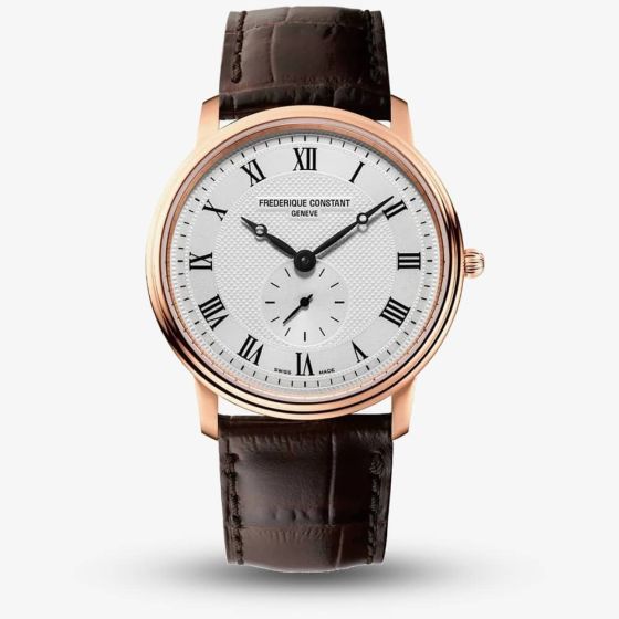 Frederique Constant Mens Slimline Rose Gold Plated Watch FC-235M4S4