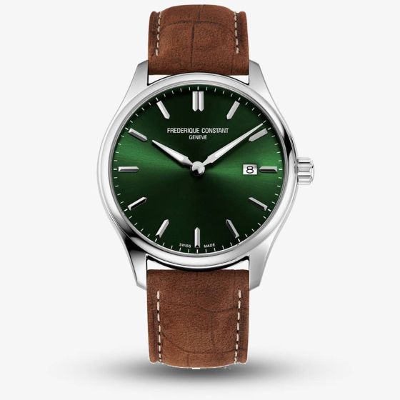 Frederique Constant Mens Classic Green Dial Watch FC-240GRS5B6