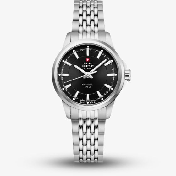 Swiss Military Ladies Classic Black Dial Watch SM34105.01