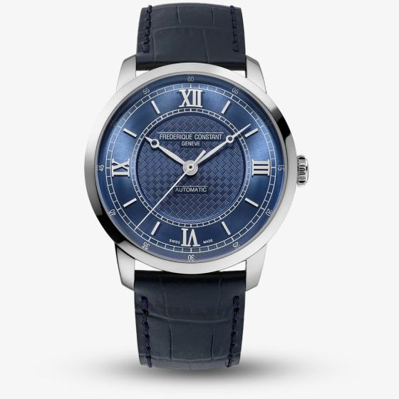 Frederique Constant Premiere Blue Dial Leather Strap Watch FC-301N3B6