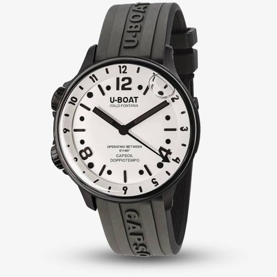 U-BOAT Mens Capsoil Doppiotempo White Dial Watch 8889
