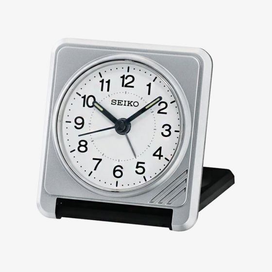 Seiko Clocks Silver Travel Beep Alarm Clock QHT015S
