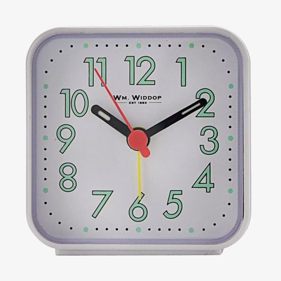  Hometime Standard White Square Alarm Clock 5154W