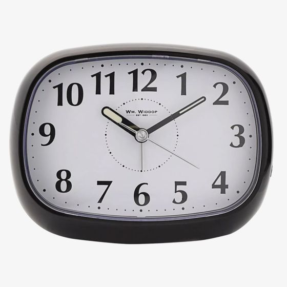  Hometime Black Oval Alarm Clock 5334B