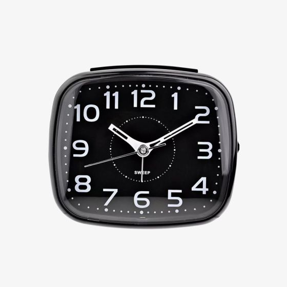 Hometime Black Square Alarm Clock 5381BK