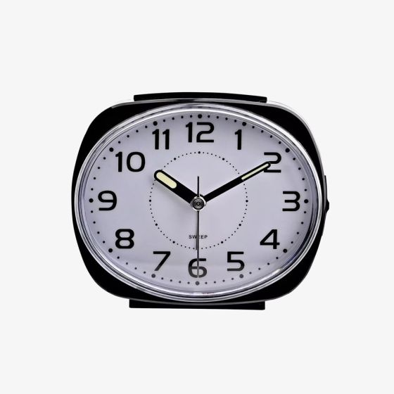 Hometime Black Oval Alarm Clock 5382BK