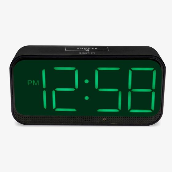 Acctim Silas Green LED Digital Alarm Clock 16575