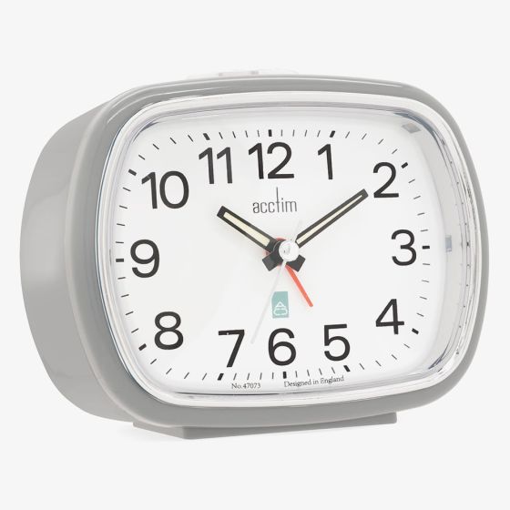 Acctim Camille Grey White Dial Alarm Clock 15467