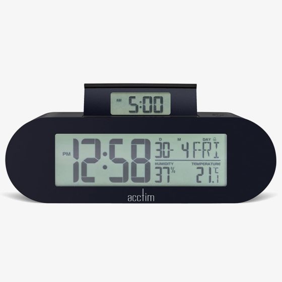 Acctim Kian Matt Black Multi-Function Digital Alarm Clock 16103