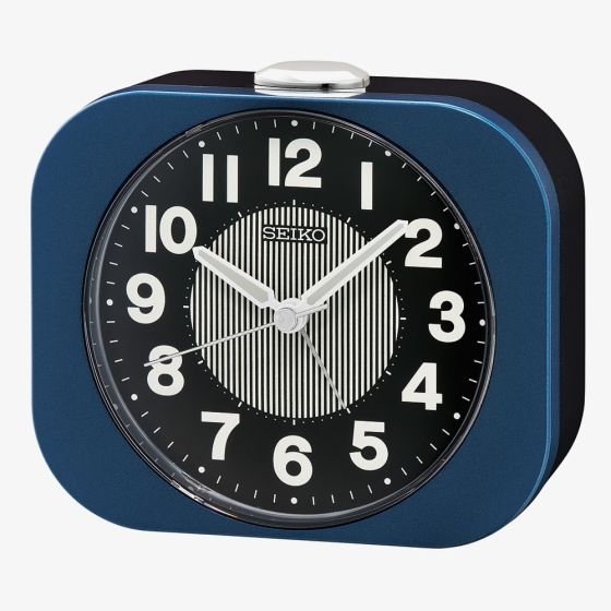 Seiko Retro Blue Beep Alarm Clock QHE206L