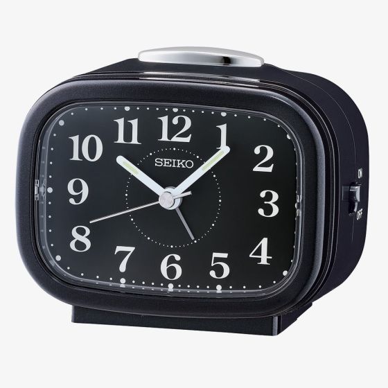 Seiko Retro Black Bell Alarm Clock QHK060J