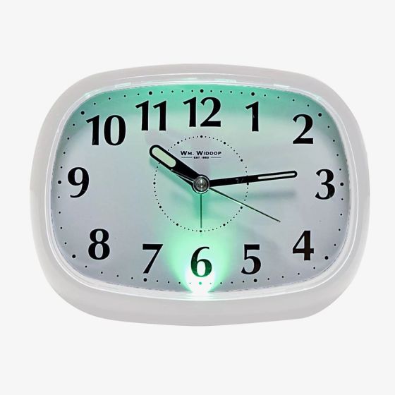 Hometime Oval White Alarm Clock 5334W
