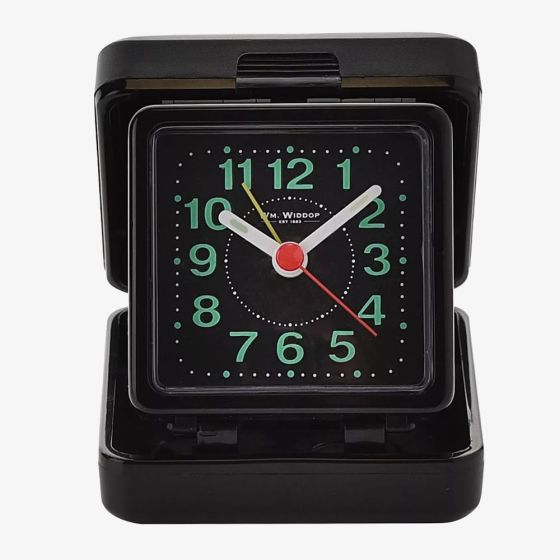 Hometime Black Travel Alarm Clock 5165B