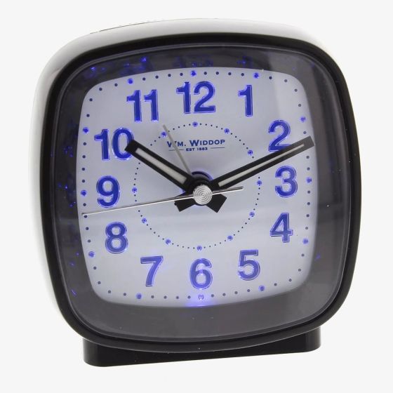 Hometime Cushion Shape Black Alarm Clock 5205B