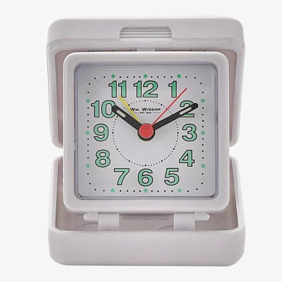 Hometime White Travel Alarm Clock 5165W
