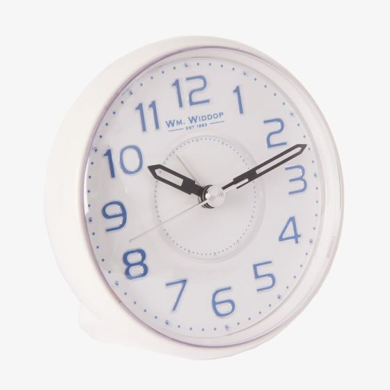 WM Widdop White Round Alarm Clock 5105W