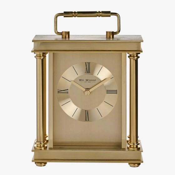 WM Widdop Gold Carriage Clock W3426