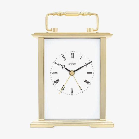 Acctim Gainsborough Gold Tone White Dial Clock 36518