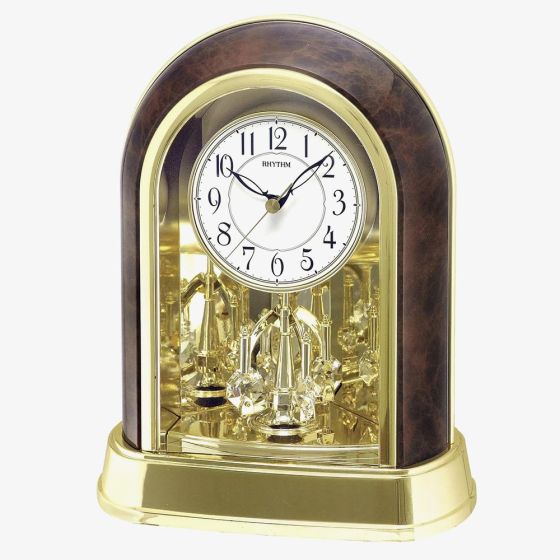 Rhythm Arched Rotating Pendulum Mantel Clock 4SG696WT23
