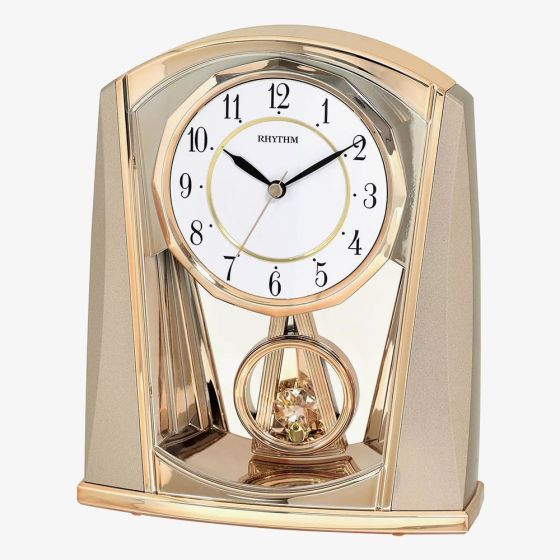 Rhythm Pendulum Rose Gold Mantel Clock 4RP772WR13