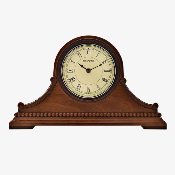 Brown Wooden Napoleon Mantel Clock W2645
