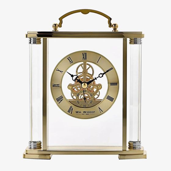 Gold Skeleton Movement Mantel Clock W2918