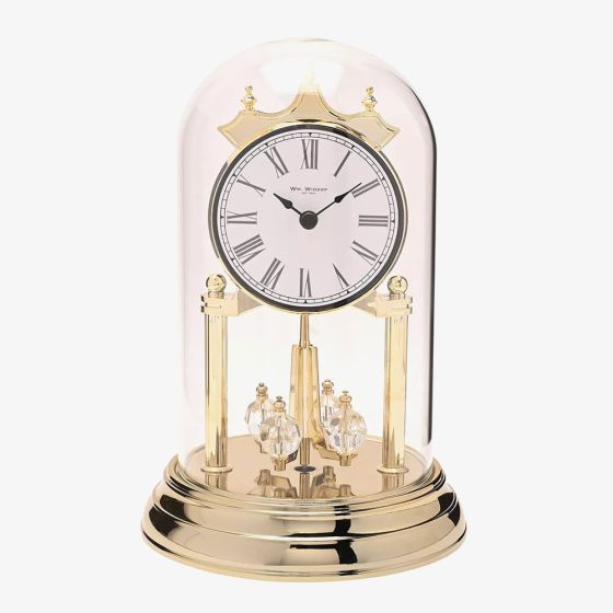 Gold Rotating Pendulum Anniversary Clock W2956