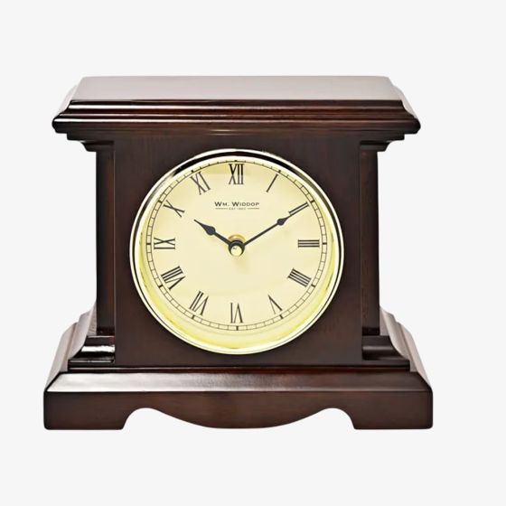 WM Widdop Wooden Square Mantel Clock W3416