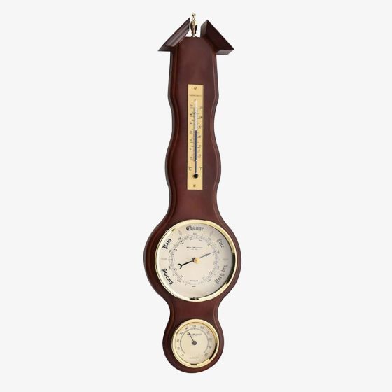 WM Widdop Wooden Weather Station Clock W8018
