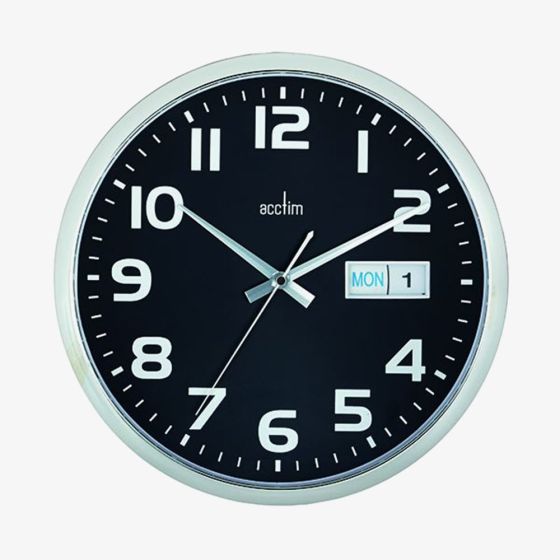 Acctim Supervisor Black Dial Wall Clock 21023