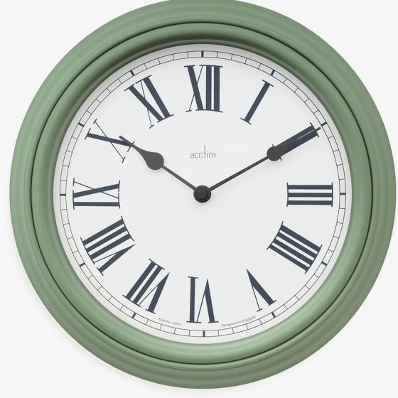 Acctim Devonshire Sage Green Wall Clock 22715