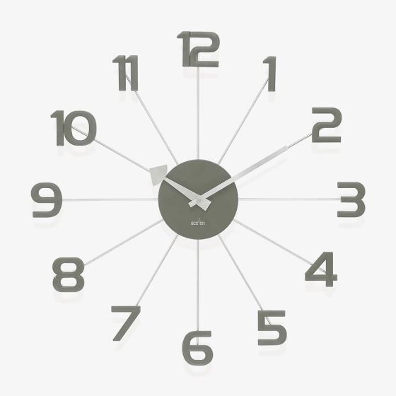 Acctim Astraea Grey & Silver Wall Clock 29027