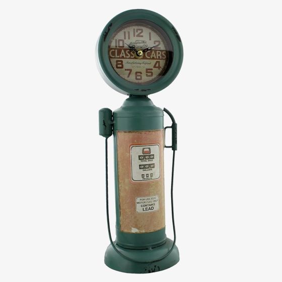 Hometime Gas Pump Metal Mantel Clock W2782