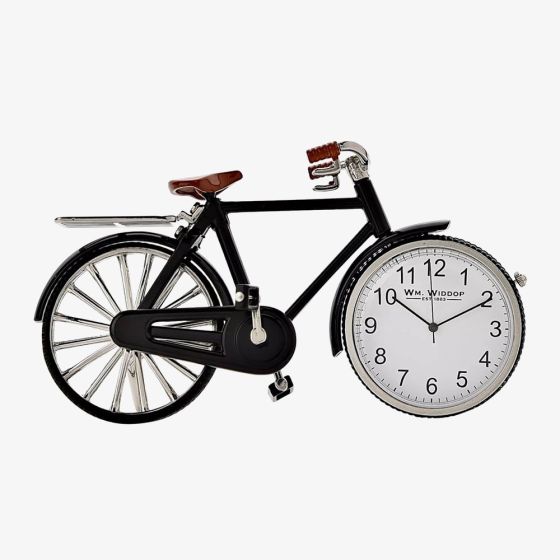 WM Widdop Miniature Pedal Bike Mantel Clock 9604