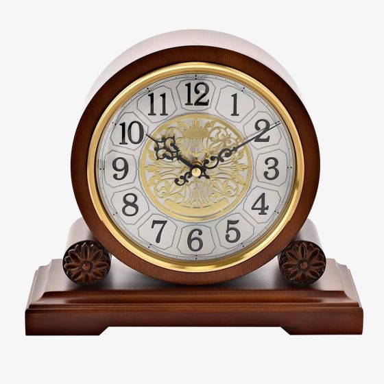 WM Widdop Walnut Westminster Mantel Clock W2860