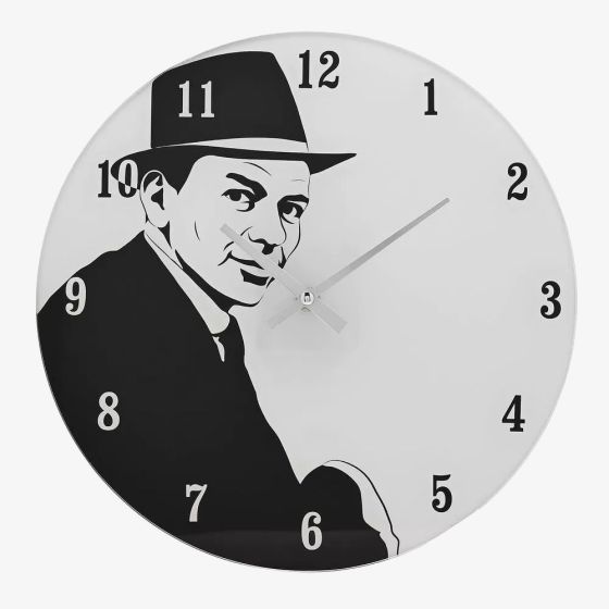 Hometime The 50s Crooner Glass Wall Clock W8058